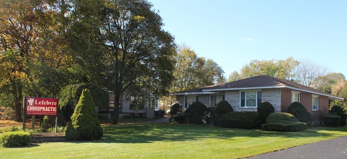 Exterior of Lefebvre Chiropractic office and sign